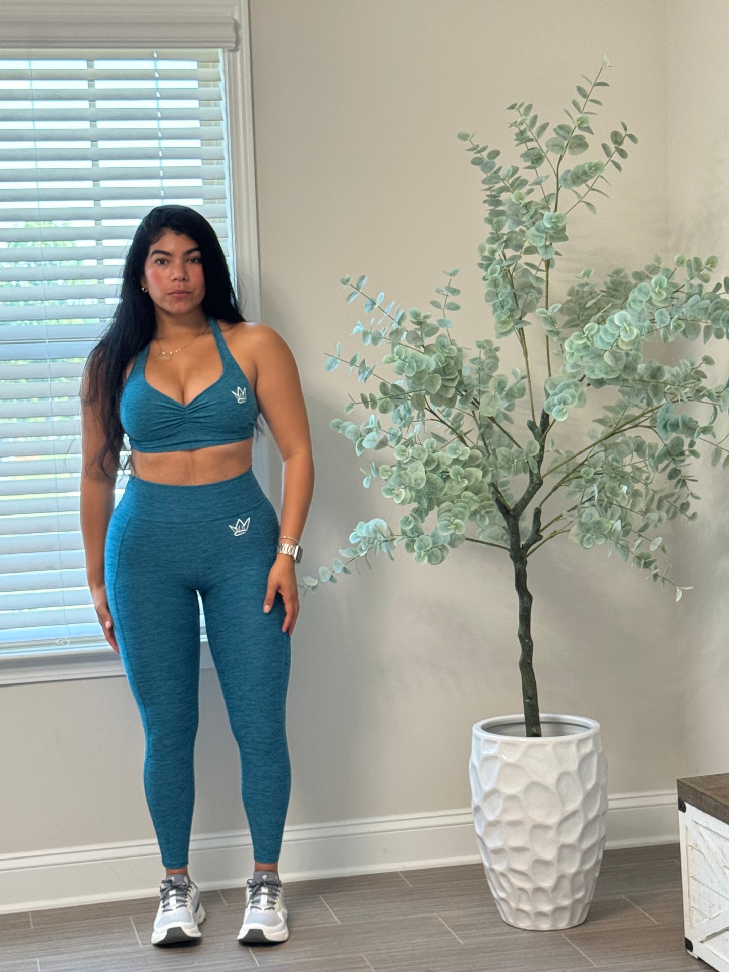 V back leggings sets