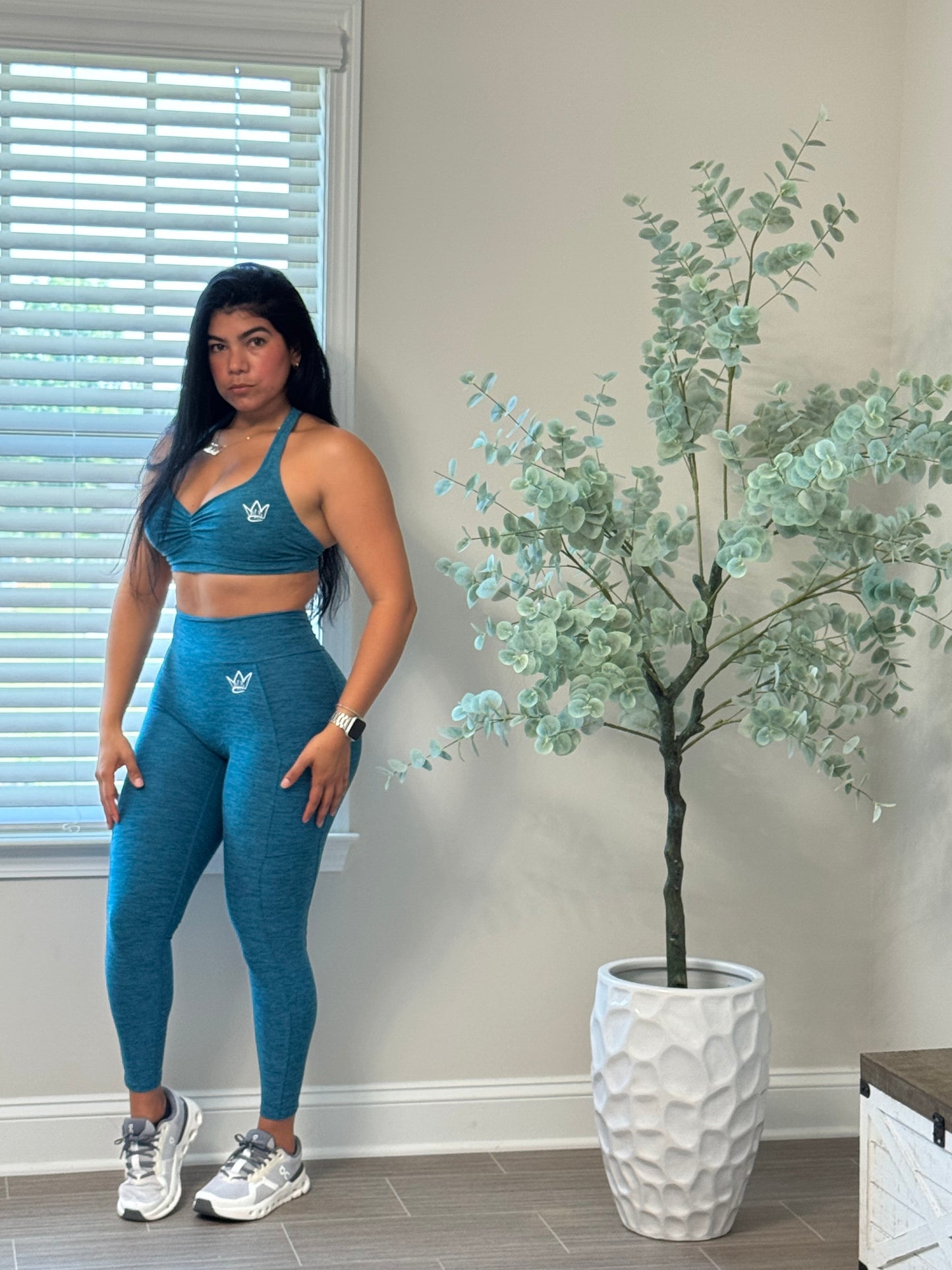 V back leggings sets